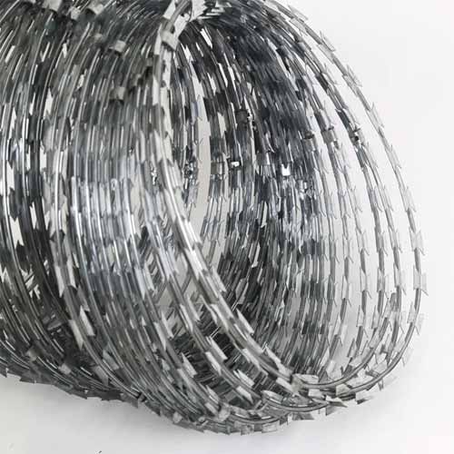 High Quality Accordion Safe Razor Wire Bto-22 Cbt-65 Single Razor Fence Good Price Cross Razor Wire